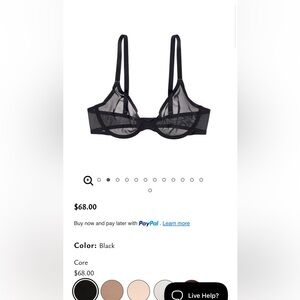 CUUP plunge bra black mesh 34c